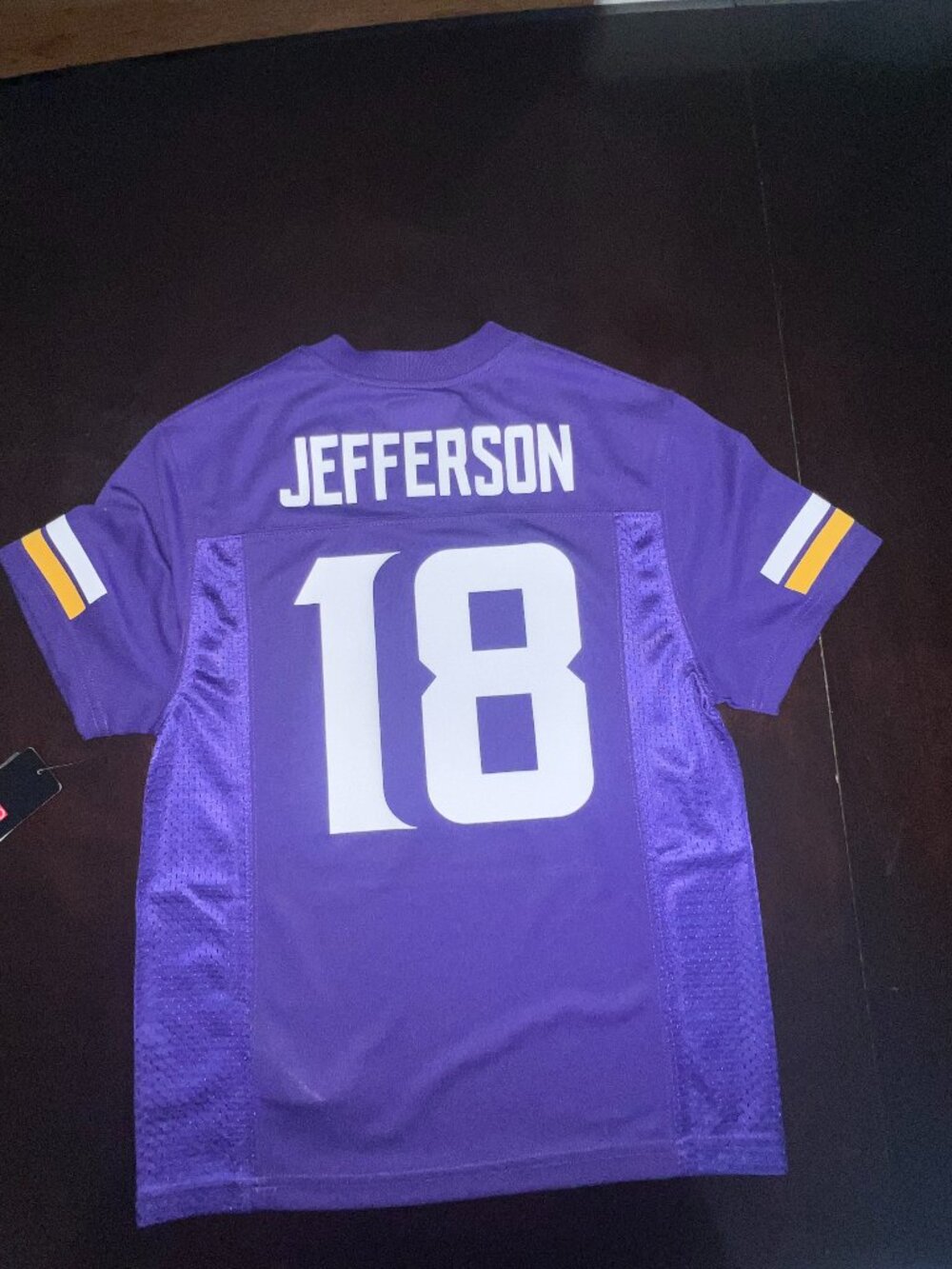 Minnesota Vikings Jefferson Youth NFL Jersey Purple Size Youth Small - Picture 3 of 4